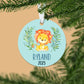 Lion Christmas Ornament | Blue | Boy | 2024 | Personalized | S'Berry Boutique