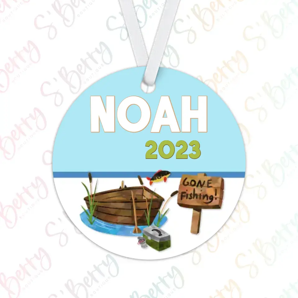 Fishing Christmas Ornament | Blue | Sports | 2024 | Personalized | S'Berry Boutique