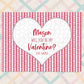 Will You Be My Valentine | Jigsaw Puzzle | Red & Pink Heart Stripes | Personalized | S'Berry Boutique