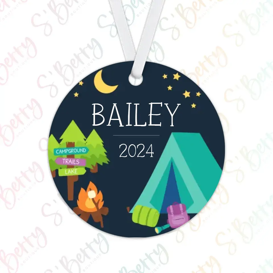 Camping Christmas Ornament | 2024 | Personalized | S'Berry Boutique