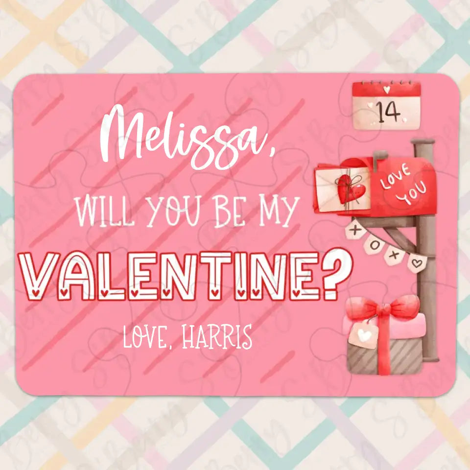 Will You Be My Valentine | Jigsaw Puzzle | Love Letter Mail | Personalized | S'Berry Boutique