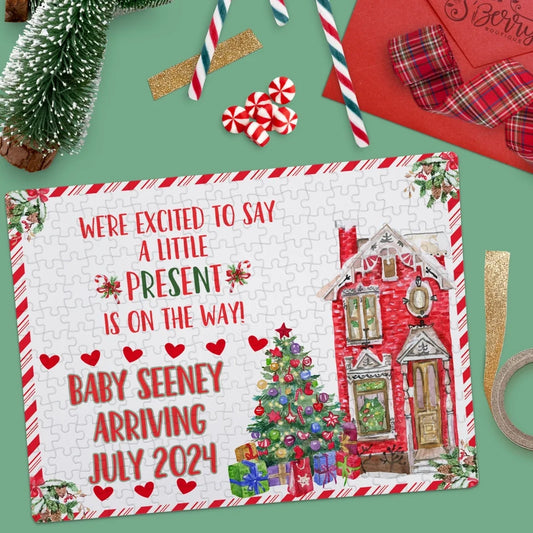 Christmas Pregnancy Announcement | Jigsaw Puzzle | Present | Personalized | S'Berry Boutique